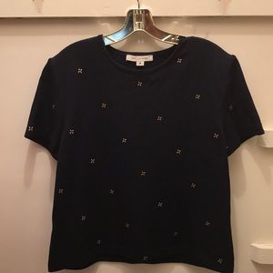 Navy St. John Knit Shirt- size M